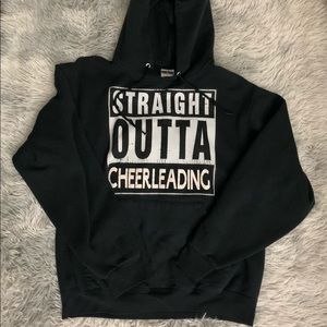 cute “straight outta cheerleading” sweater !